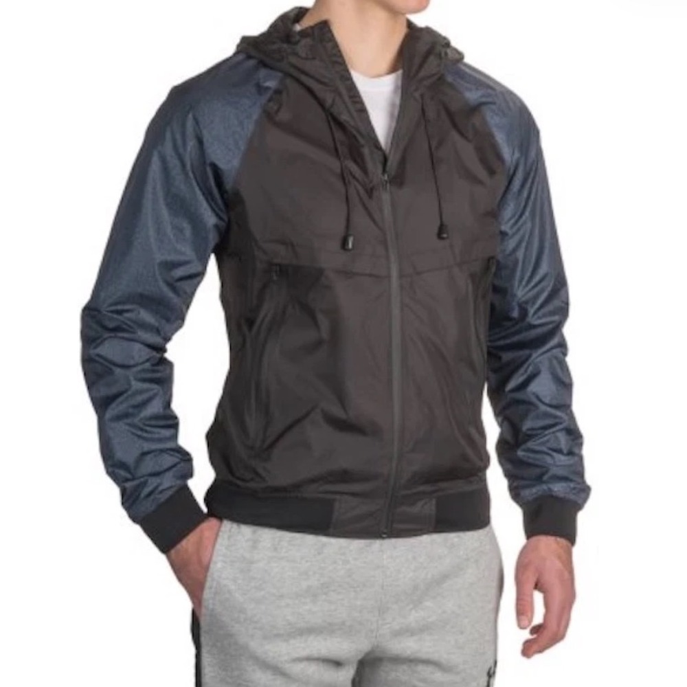 Buffalo‎ David Bitton Windbreaker Jacket Mens Small Black PreLoved